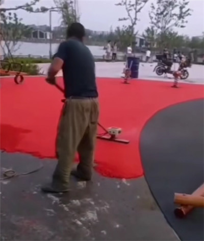 山西公園EPDM塑膠跑道施工現場 山西公園EPDM塑膠跑道施工現場